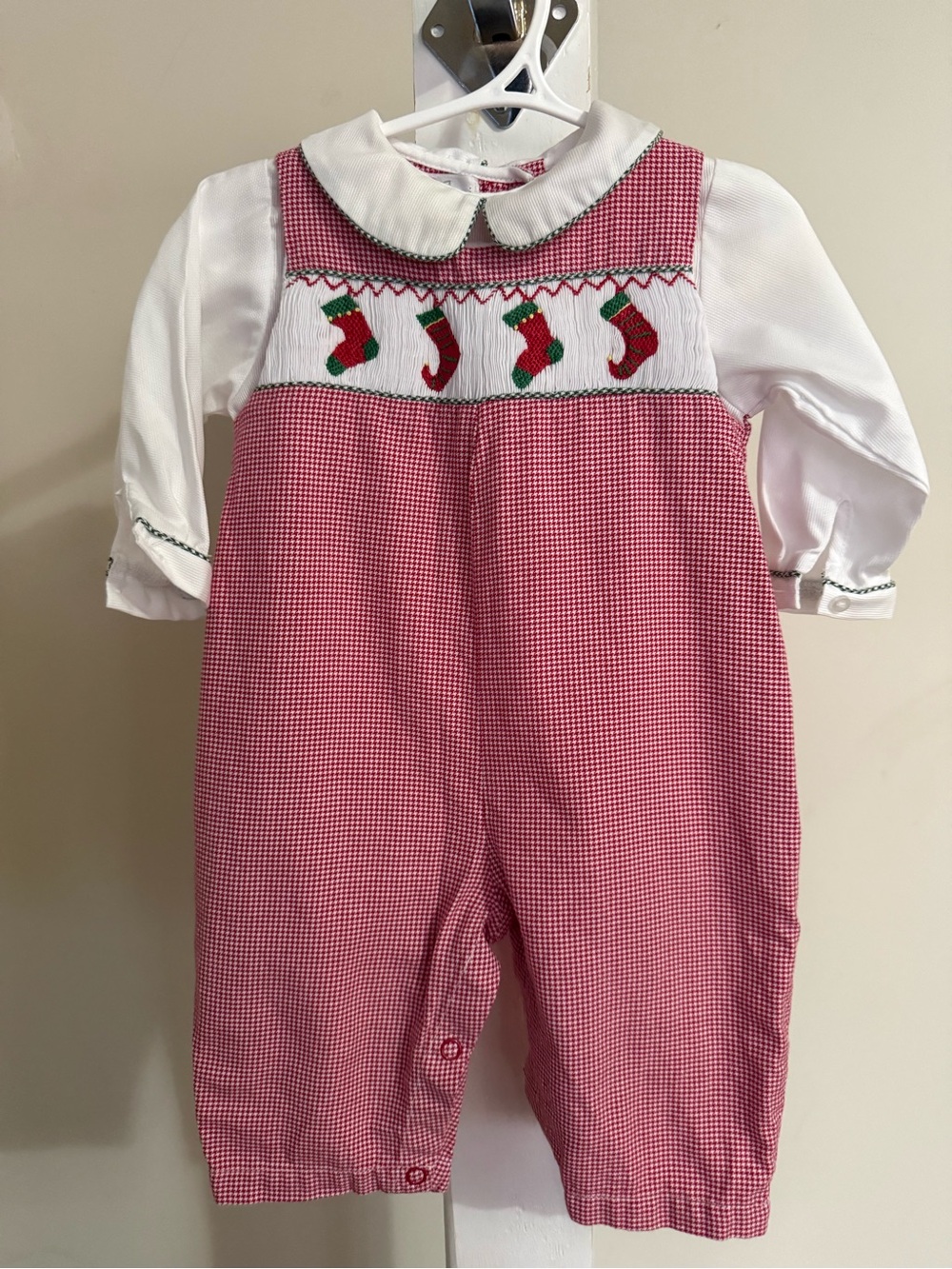 Petit Ami Smocked Christmas Romper